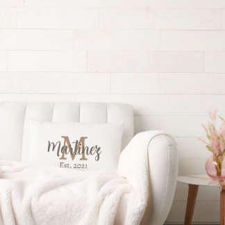 Cojín Lumbar Boda de apellido personalizado Pillow