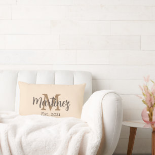 Cojín Lumbar Boda de apellido personalizado Pillow