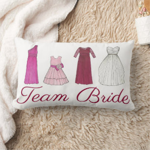 Cojín Lumbar Boda de indumentaria de novia del partido de novia
