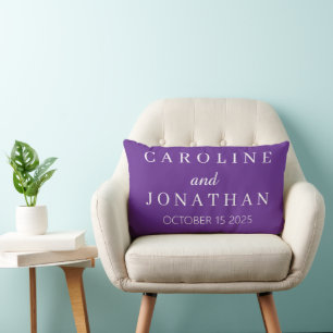 Cojín Lumbar Boda moderna elegante con nombre personalizado