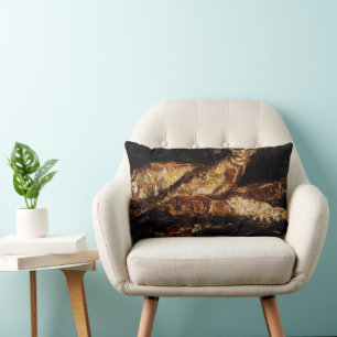Cojín Lumbar Bodegón con arenques ahumados de Vincent van Gogh