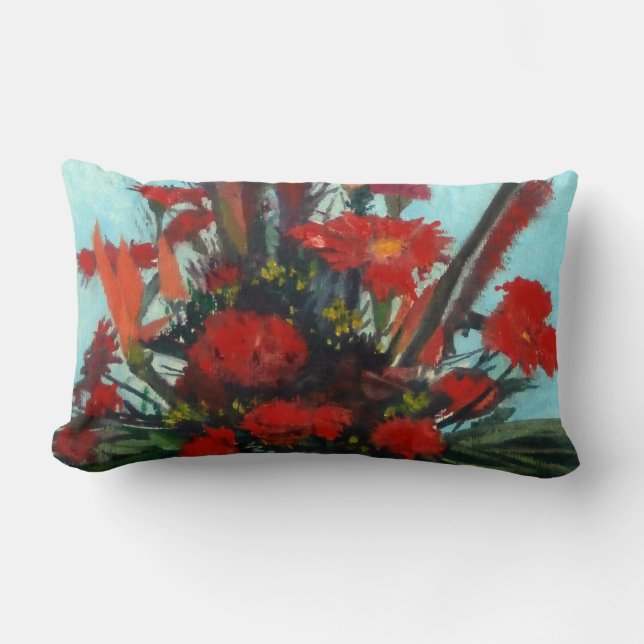 Cojín Lumbar Bodegón de flores/Still life of flowers (Anverso)