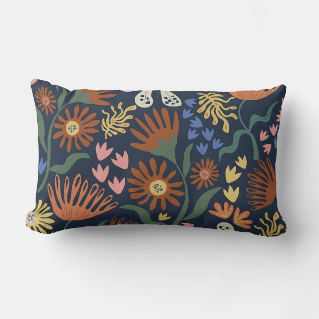 Cojín Lumbar Boho Botánico Serie #2 (Anverso)