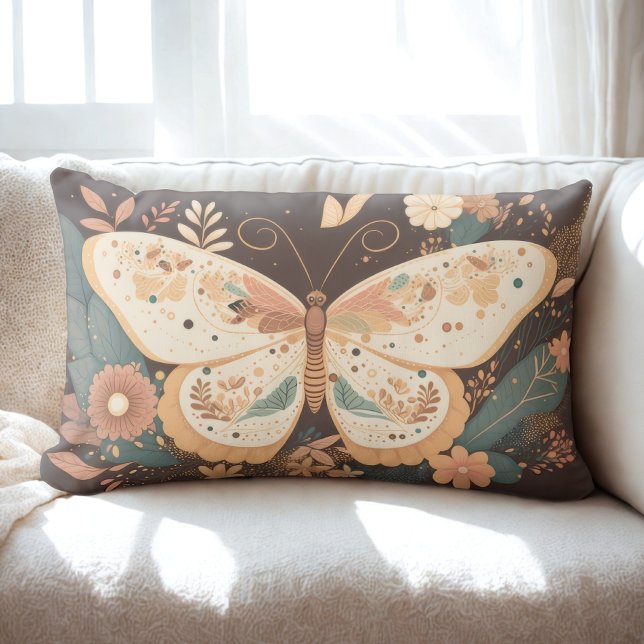 Cojín Lumbar Boho Butterfly (Subido por el creador)