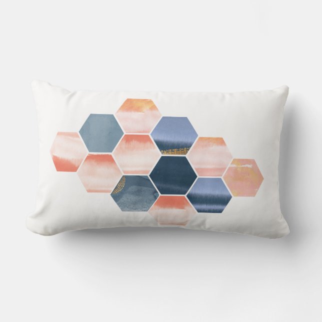 Cojín Lumbar Boho Hexagons (Anverso)