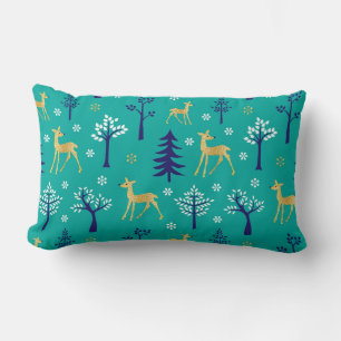 Cojín Lumbar Boho Trees Gold Deers Modern