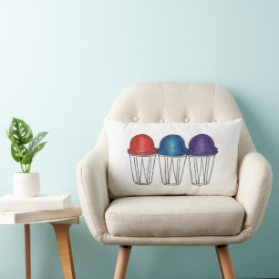 Cojín Lumbar Bola de nieve de helado de agua sacudida italiana