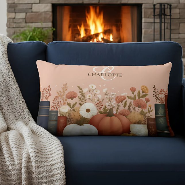 Cojín Lumbar Bonito Floral Bookish (Subido por el creador)