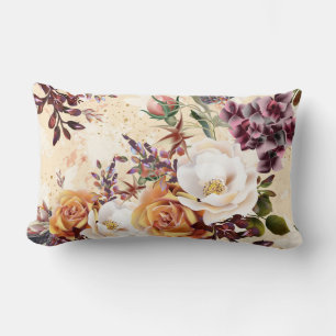 Cojín Lumbar Bonito floral decorativo llamativo 