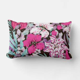 Cojín Lumbar Bonito floral decorativo llamativo 