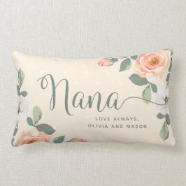 Cojín Lumbar Bonito Peach Floral | Nana