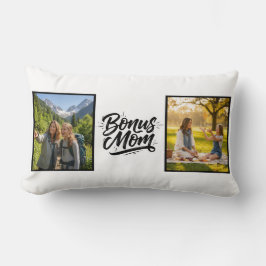 Cojín Lumbar Bonus Mom Brush Script Two Photo