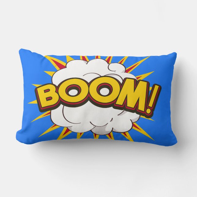 Cojín Lumbar ¡Boom! Explosión personalizado (Anverso)