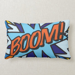 Cojín Lumbar BOOM ZOOM Diversión Comic Retró Arte Pop
