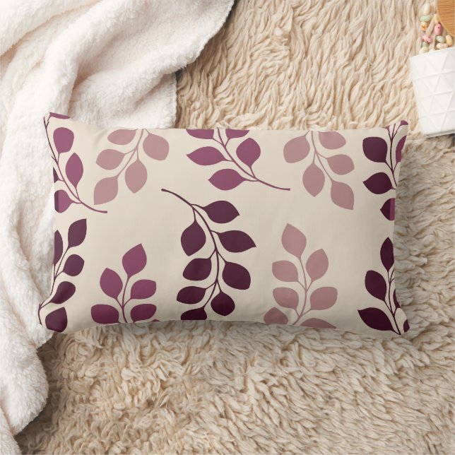 Cojín Lumbar Bordeaux Modern Botanical Japandi (Manta)