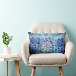 Cojín Lumbar Bosque Brillante Esperanza Azul