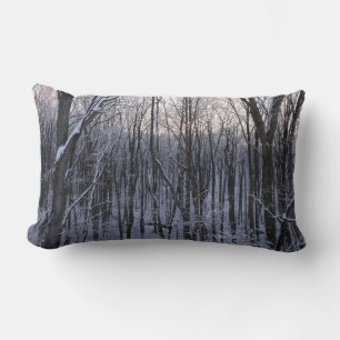Cojín Lumbar Bosque de árboles nevados