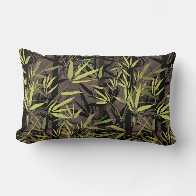 Cojín Lumbar Bosque de bambú. (Anverso)