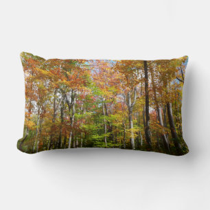 Cojín Lumbar Bosque de Otoño II Fotografía de paisaje otoñal