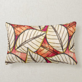 Cojín Lumbar Bosque tropical africano rojo y Naranja