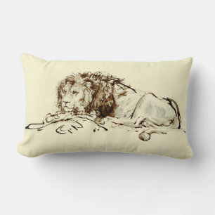 Cojín Lumbar Bosquejo de la tinta de Rembrandt del