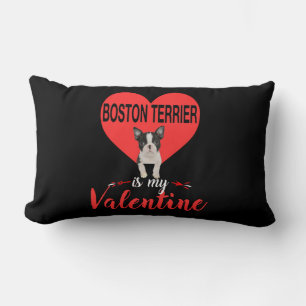 Cojín Lumbar Boston Terrier es mi regalo de San Valentín