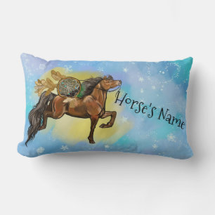 Cojín Lumbar Bote de invierno de Bay Snowflakes Dreamcatcher