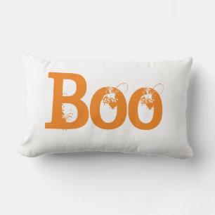 Cojín Lumbar Bote de tipografía de Halloween