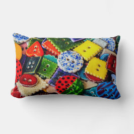 Cojín Lumbar Botones decorativos coloridos