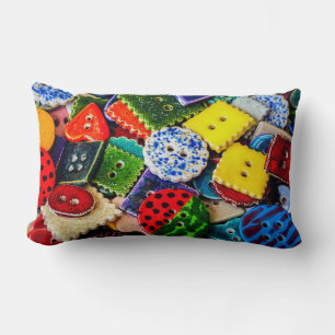 Cojín Lumbar Botones decorativos coloridos