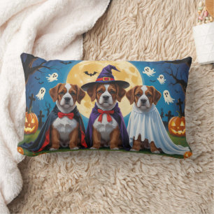 Cojín Lumbar Bouviers Des Flandres Dogs Pumpkin Halloween Funny