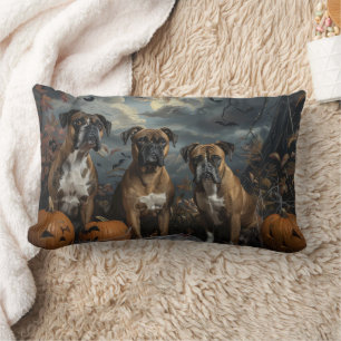 Cojín Lumbar Boxer Halloween Noche Doggy Delight