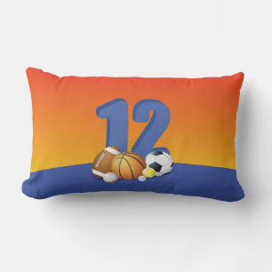 Cojín Lumbar Boy 12th Birthday Sports Balls