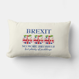 Cojín Lumbar BREXIT | Navidades Pudding | UNION JACK