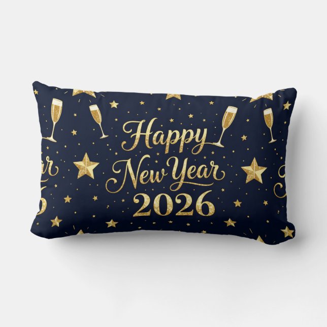 Cojín Lumbar Bright and Cheerful Holiday Vibes Throw -New Year (Reverso )