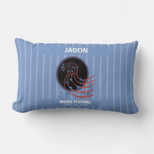 Cojín Lumbar Buena suerte, círculo de música negra