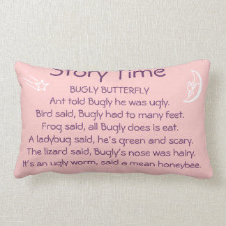 Cojín Lumbar Bugly Butterfly Story time pillow rosa