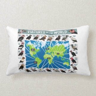 Cojín Lumbar Buitres del mapa del mundo