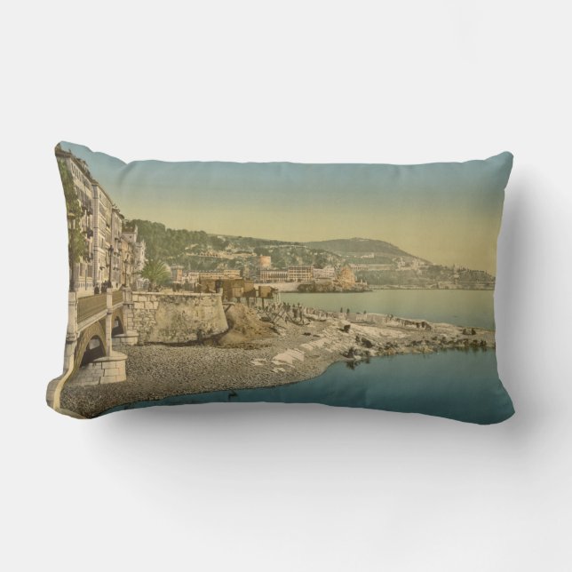 Cojín Lumbar Bulevar du Midi, Niza, francesa riviera (Anverso)