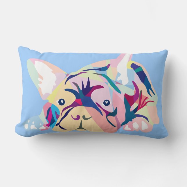 Cojín Lumbar Bulldoggen Pastell Kissen (Anverso)