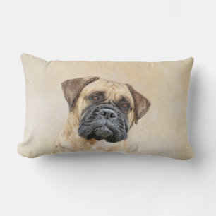 Cojín Lumbar Bullmastiff Painting - Cute Original Dog Art