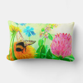 Cojín Lumbar Bumblebee en dandelion