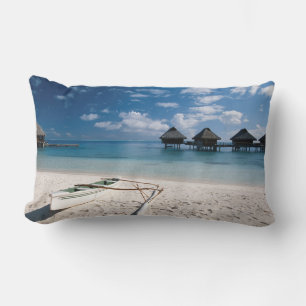 Cojín Lumbar Bungalows desde la playa Motu Toopua