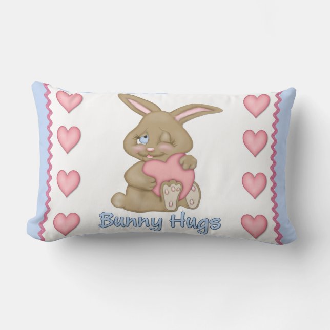 Cojín Lumbar Bunny Hugs Blue (Anverso)