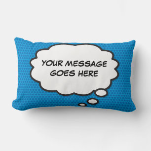 Cojín Lumbar Burbuja de Pensamiento Personalizada Divertida Gen
