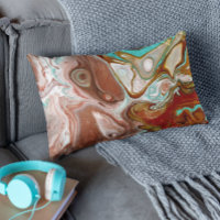 Burgundy Granate Rojo Azul Turquesa Fluido Abstrac