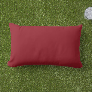 Cojín Lumbar Burgundy Rojo Personalizado para Exterior 13" x 21