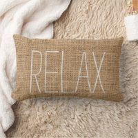 Burlap familiar moderno y rústico guión Relax