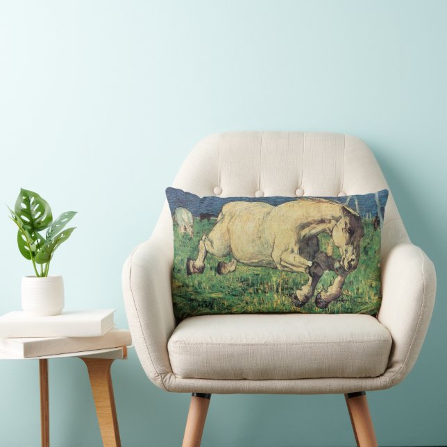 Cojín Lumbar Caballo galopante de Giovanni Segantini, Arte Vint (Silla)