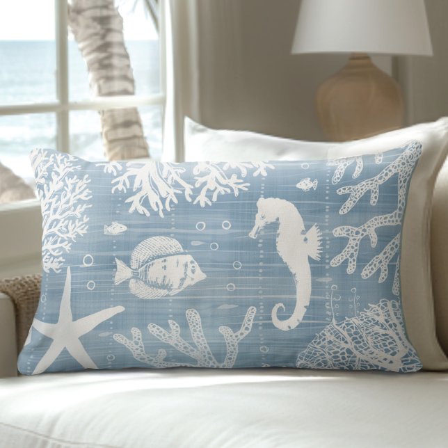 Cojín Lumbar Caballo marino azul claro Lumbar Pillow (Subido por el creador)